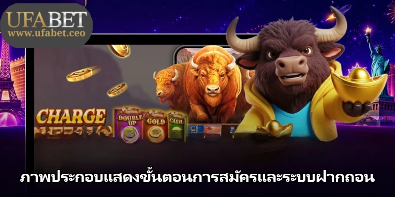 ภาพประกอบแสดงขั้นตอนการสมัครและระบบฝากถอน ภาพประกอบแสดงขั้นตอนการสมัครและระบบฝากถอน