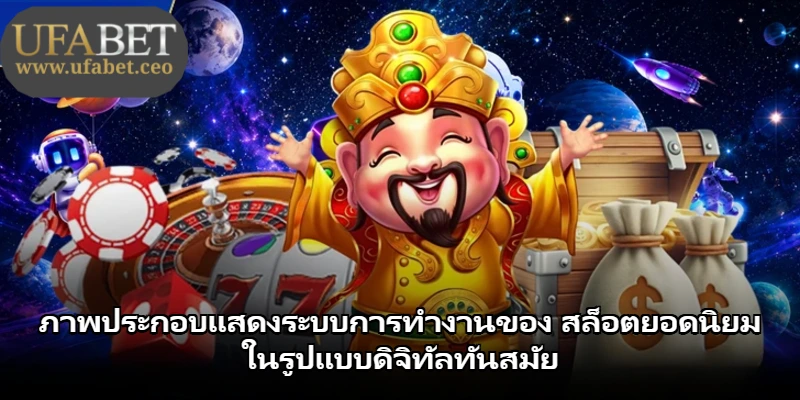 ภาพประกอบแสดงระบบการทำงานของ สล็อตยอดนิยม ในรูปแบบดิจิทัลทันสมัย